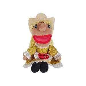 Miss Daisy Hee Haw VTG Plush Doll Cowboy Hat Animal Fair Western Blonde Cowgirl